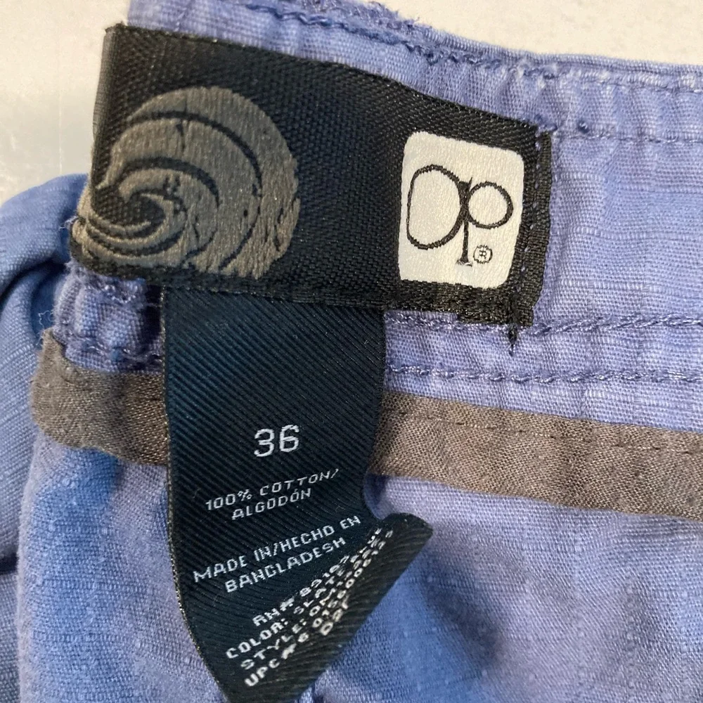 OP 100% Cotton Cargo Shorts Activewear Outdoorsy Pockets Blue/Denim Color